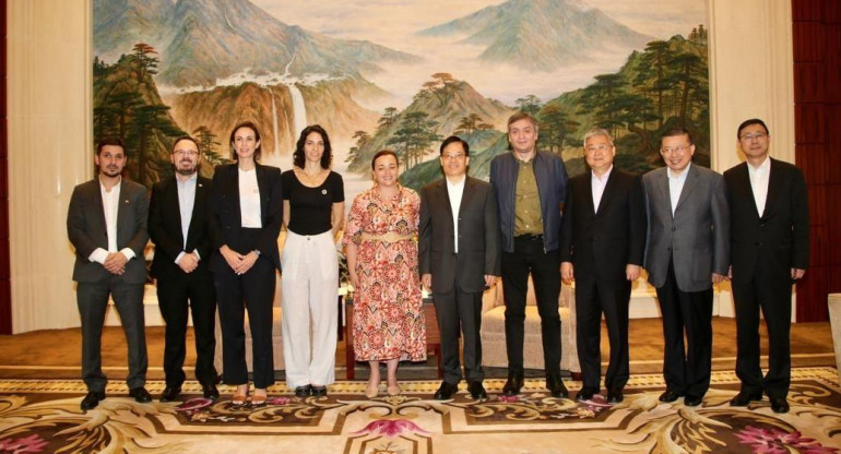 Máximo Kirchner en China. Foto: Presidencia de la Nación.