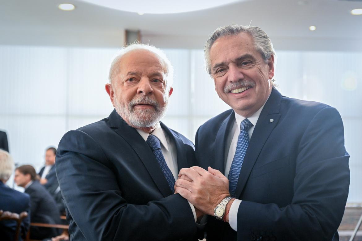 Alberto Fernández y Lula da Silva en Brasil. Foto: NA.	