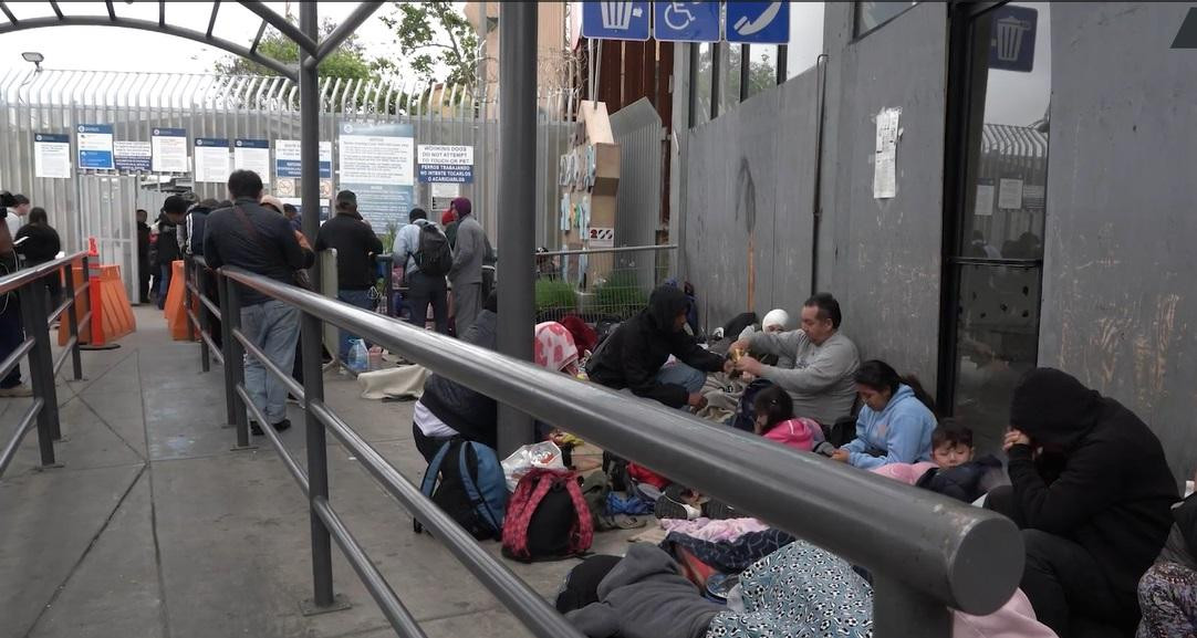 Campamento de migrantes. Foto captura.