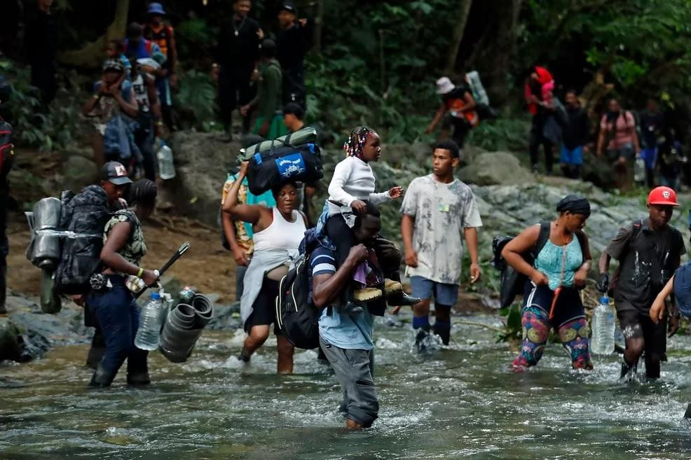 Inmigrantes en Panamá. Foto: EFE.