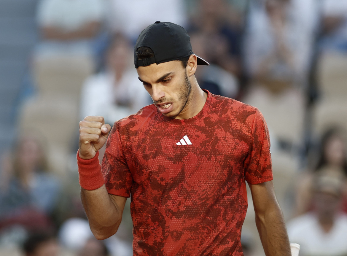 Francisco Cerúndolo en Roland Garros. Foto: REUTERS.