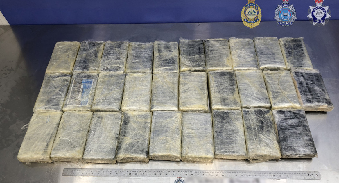 Decomiso de Australia de más de 800 kilos de cocaína proveniente de Argentina. Foto: EFE.