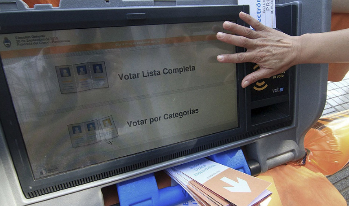 Voto electrónico. Foto: Telam