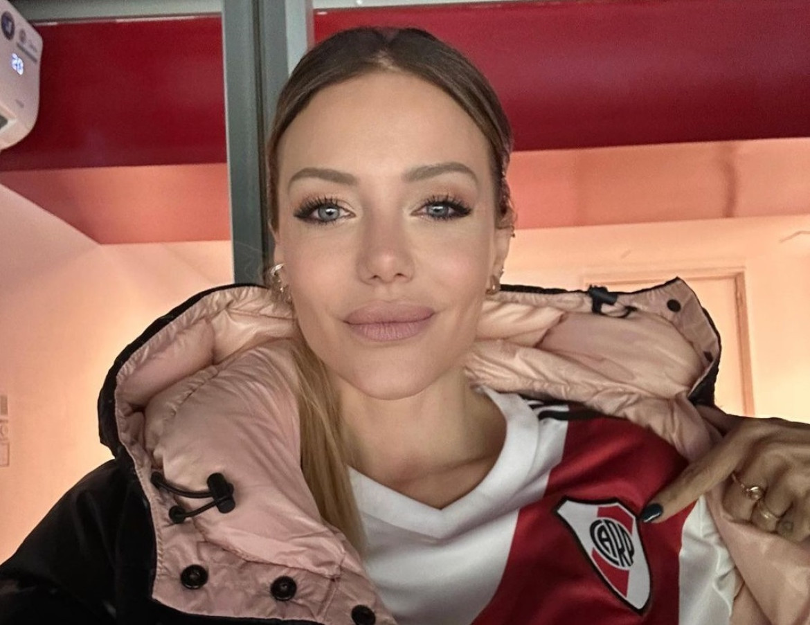 Evangelina Anderson en el estadio Más Monumental. Foto: Instagram.