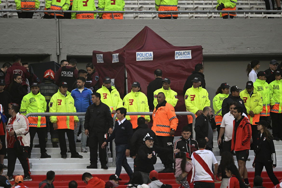 El sector del Monumental donde falleció Pablo Serrano. Foto: Télam.