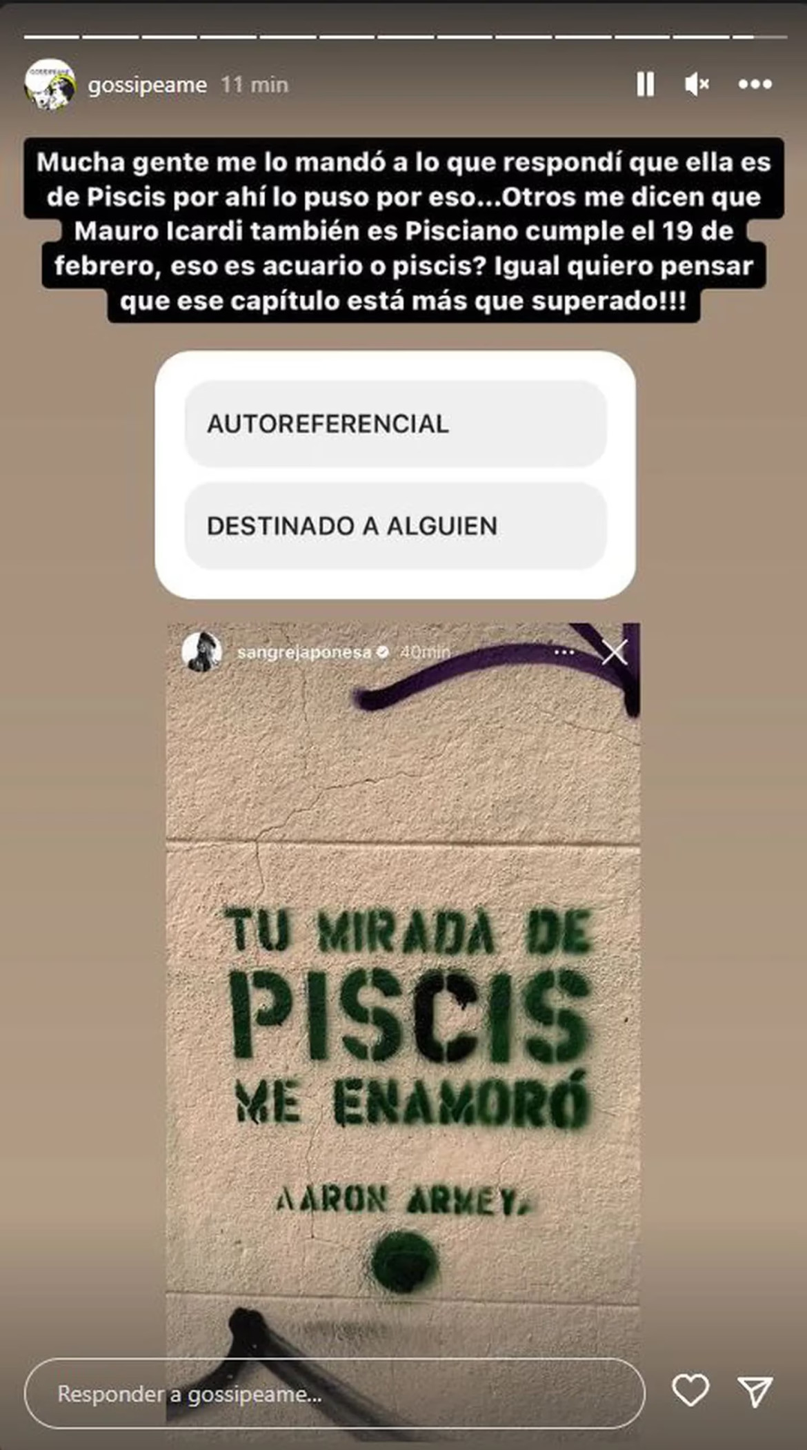 La frase que se interpretó como indirecta para Icardi. Foto: Instagram.