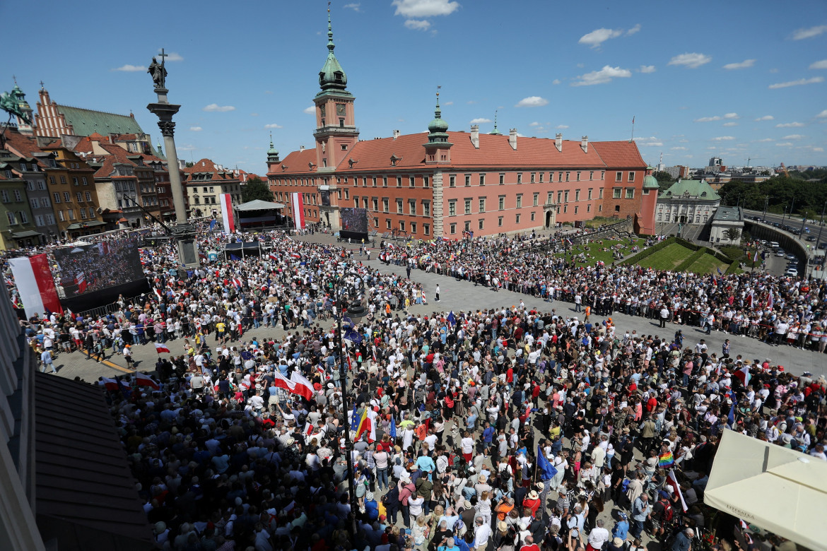 Manifestaciones contra el Gobierno en Polonia. Foto: Reuters.
