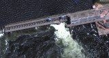 Destrucción de la represa de Kajovka, Ucrania. Foto: Reuters.