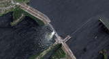 Destrucción de la represa de Kajovka, Ucrania. Foto: Reuters.