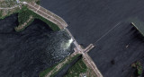 Destrucción de la represa de Kajovka, Ucrania. Foto: Reuters.