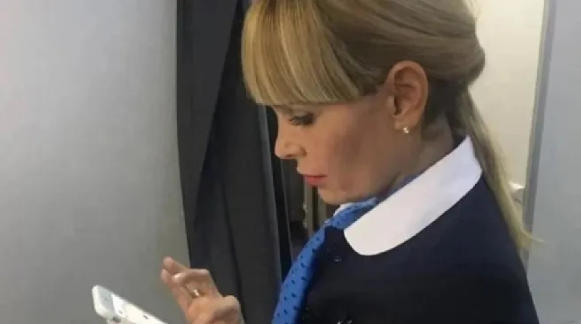 Daniela Carbone, la azafata que amenazó con una bomba un vuelo de Aerolíneas Argentinas. Foto: NA.