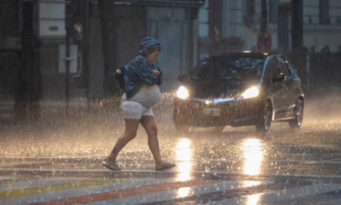 Lluvias en Buenos Aires. Foto: NA.