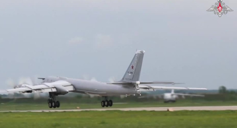 Maniobra aérea conjunta entre China y Rusia. Foto: Reuters.