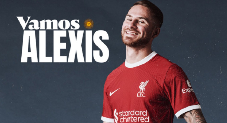 «De Argentina a Anfield»: Alexis Mac Allister fue presentado como nuevo jugador del Liverpool «De Argentina a Anfield»: Alexis Mac Allister fue presentado como nuevo jugador del Liverpool