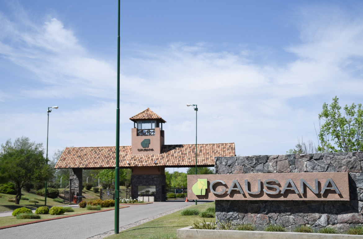 La entrada del country Causana, de Córdoba. Foto: Gentileza Grupo miterra.