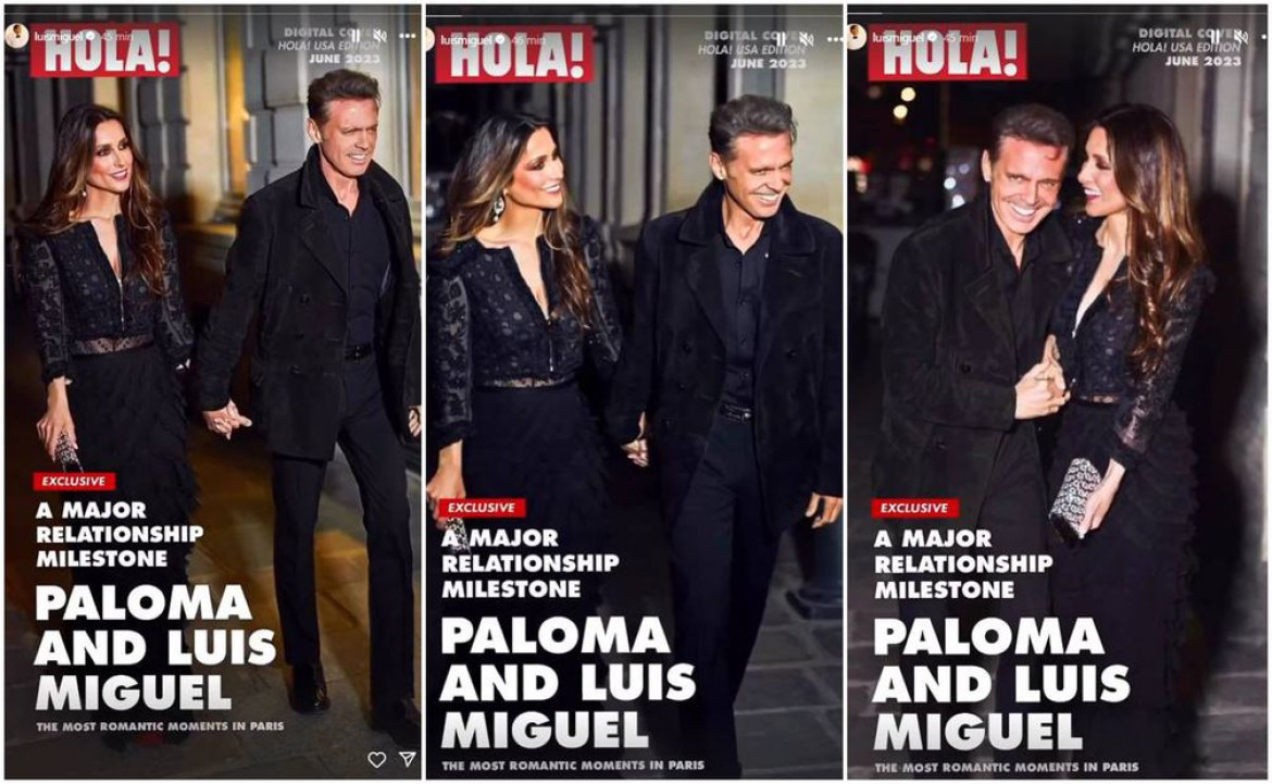 Las fotos que compartió Luis Miguel en su perfil de Instagram. Foto: Captura de pantalla Instagram.