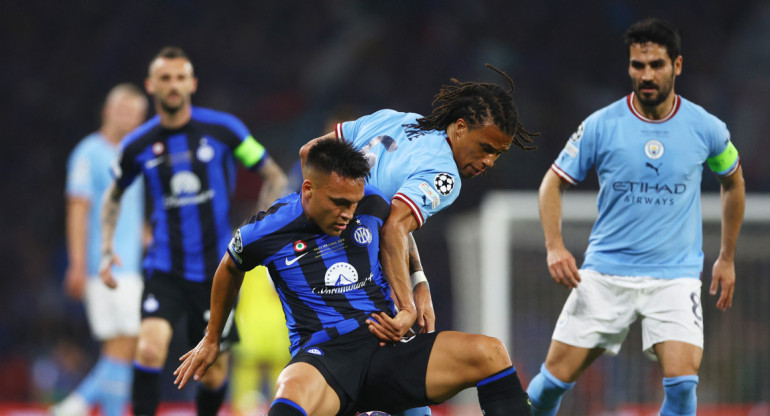 Lautaro Martínez; Manchester City vs. Inter de Milán. Foto: Reuters.