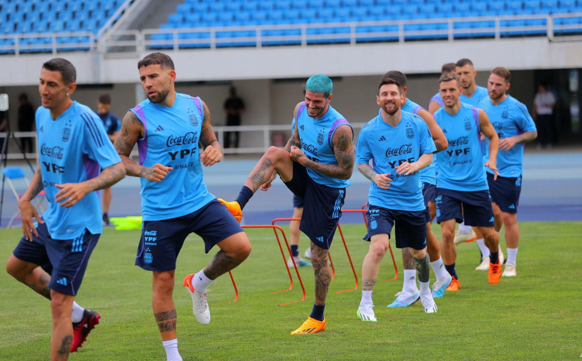 Entrenamiento de la Selección Argentina. Foto: NA.