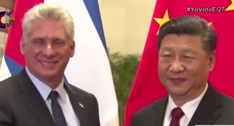 Xi Jinping y Díaz-Canel. Foto Reuters.