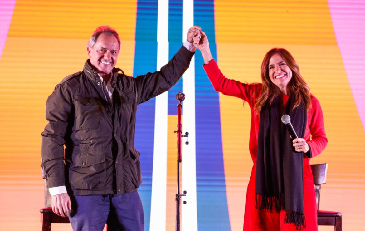 Daniel Scioli y Victoria Tolosa Paz. Foto: NA