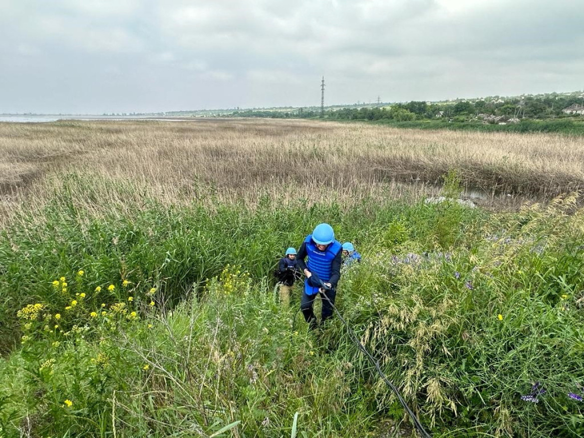 Rafael Grossi recorrió la planta nuclear de Zaporiyia. Foto: Reuters.