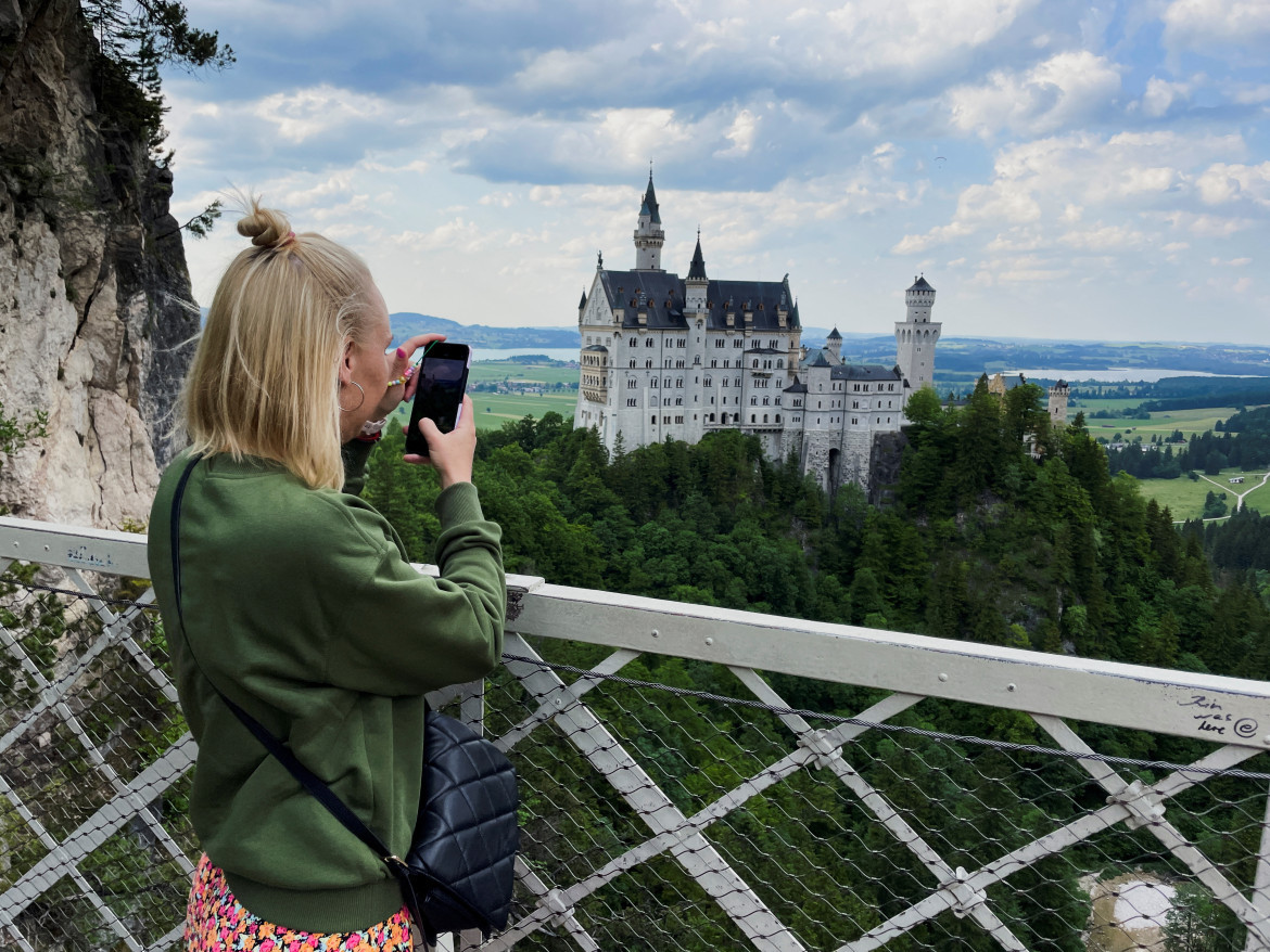 El puente cercano al castillo de Neuschwanstein. Foto: Reuters.