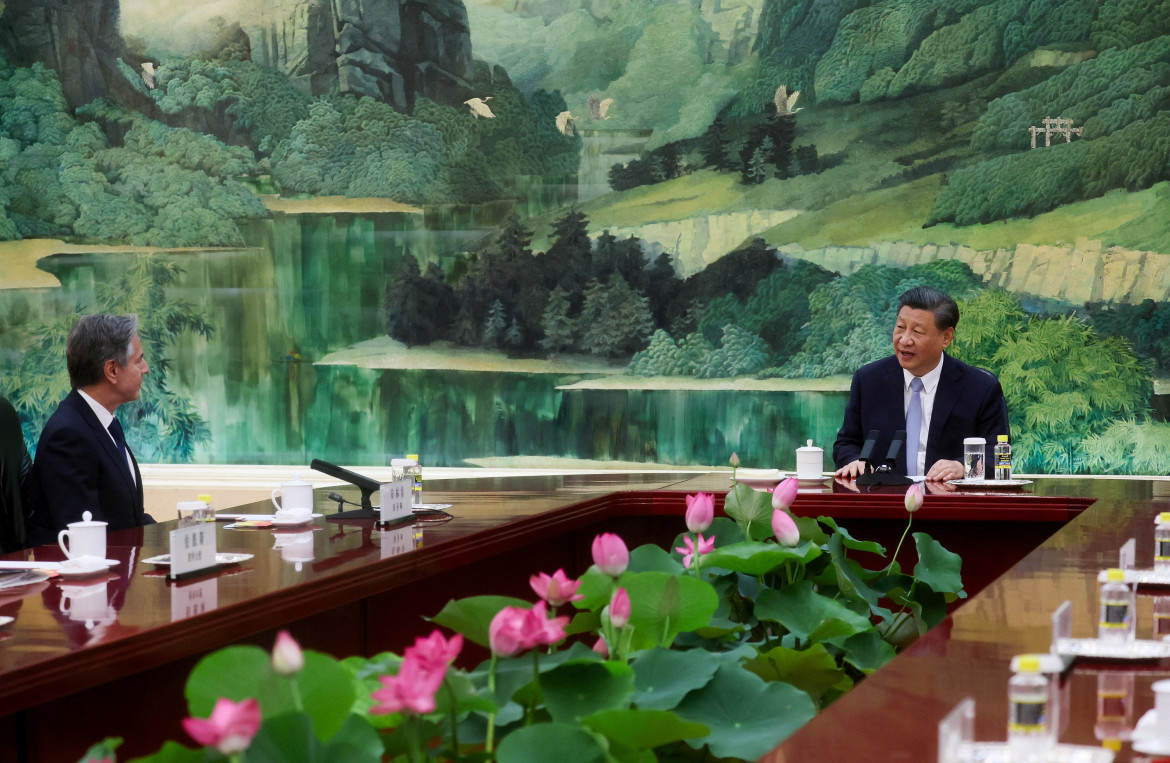 Encuentro de Antony Blinken con Xi Jinping. Foto: Reuters.