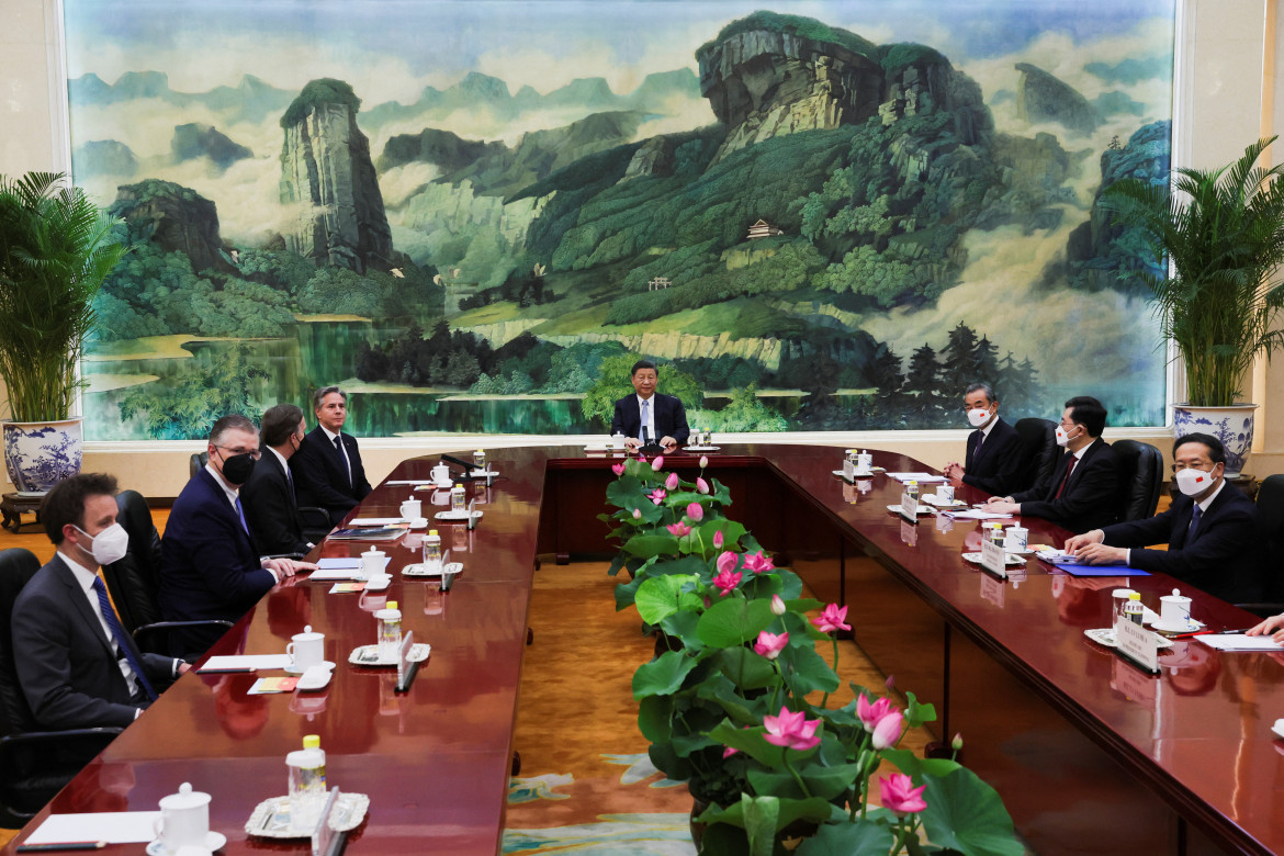 Reunión de Xi Jinping y Antony Blinken. Foto: Reuters.