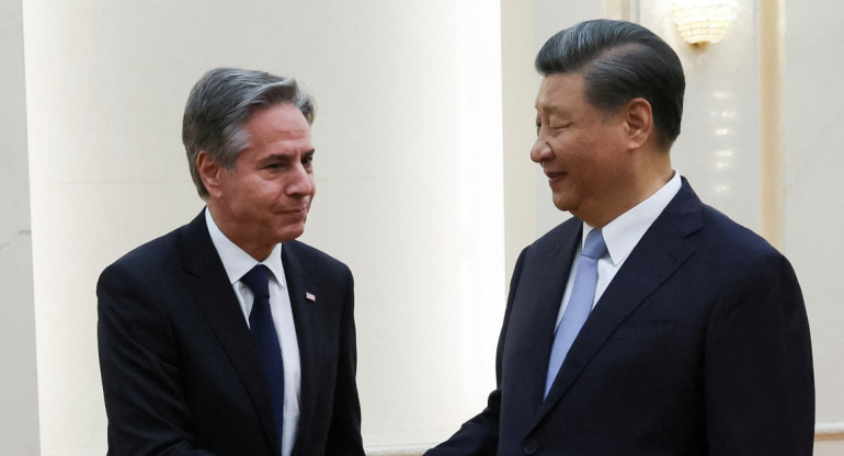 Reunión de Xi Jinping y Antony Blinken. Foto: Reuters.