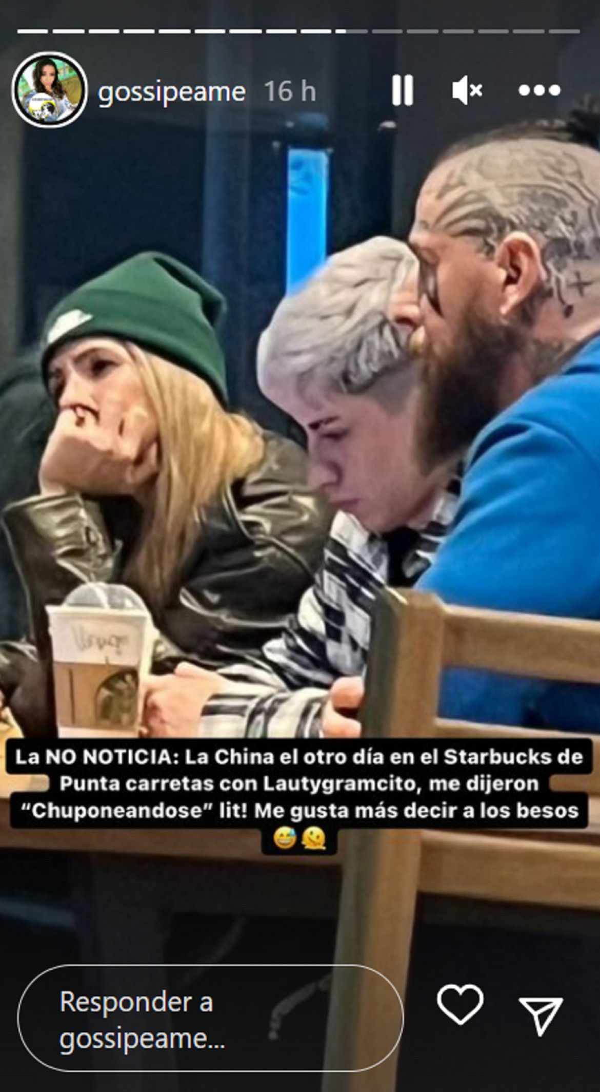 La "China" habría estado a los besos con Lauty Gram. Foto: Instagram/gossipeame.