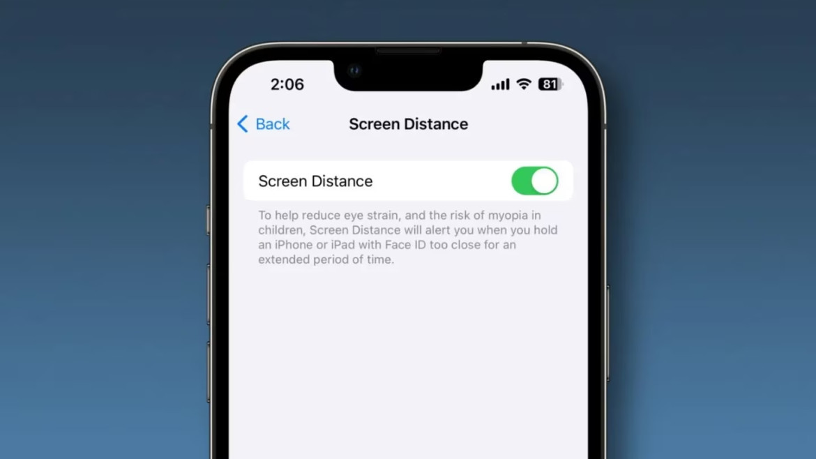 Screen Distance. Foto: Apple.