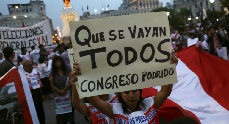 Protestas en Perú. Foto: Reuters