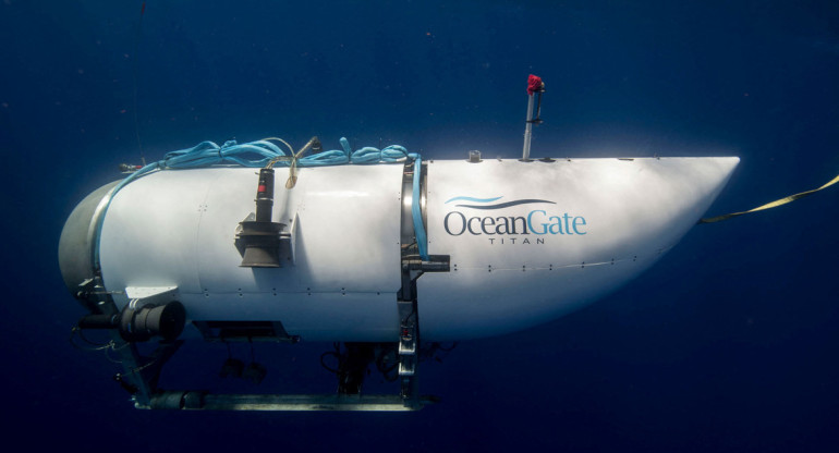 Submarino pedido en el océano. Foto: Reuters