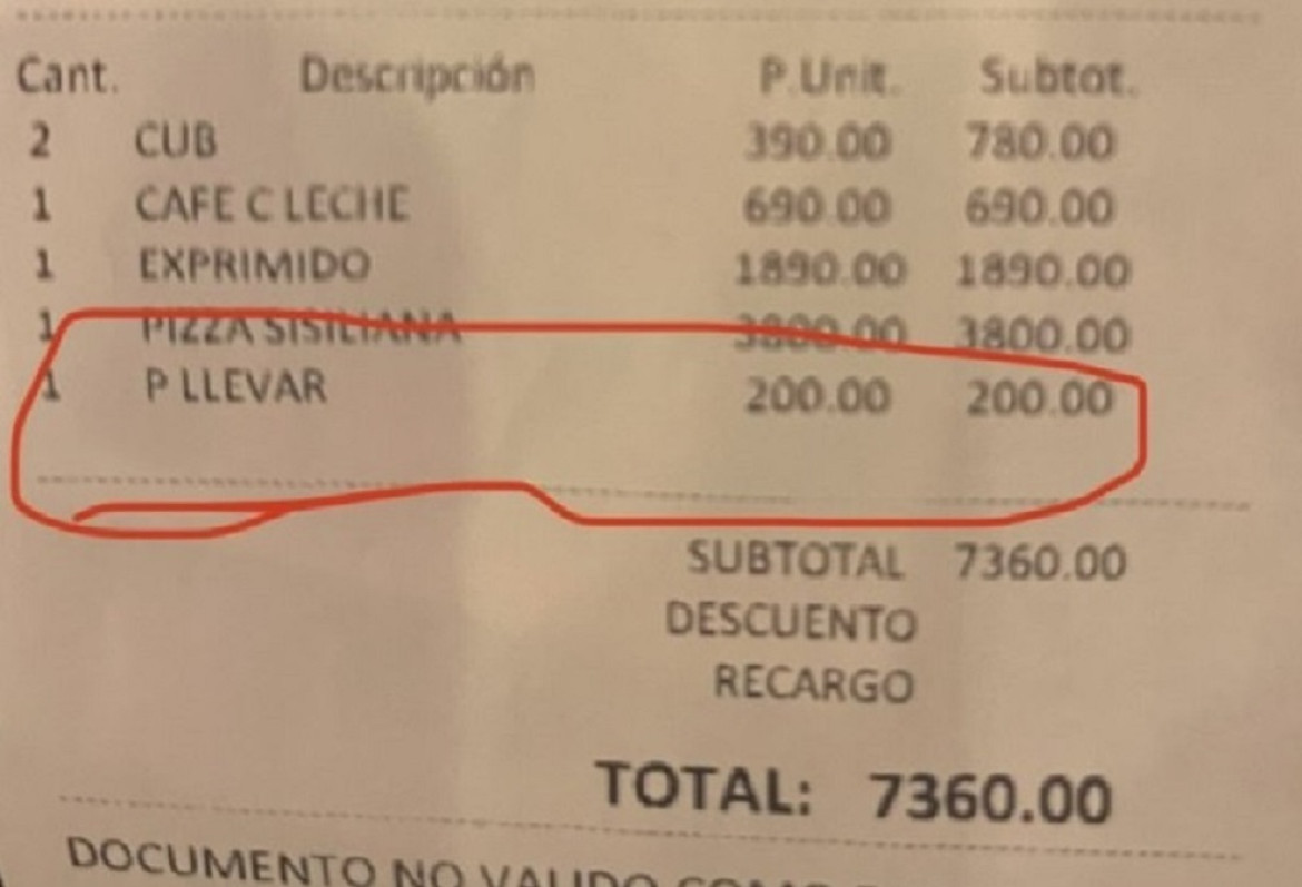 Le sumaron $200 de recargo. Foto: NA.