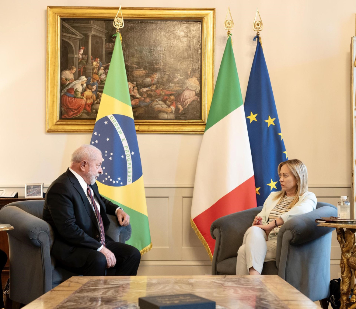 Lula da Silva y Giorgia Meloni. Foto: Reuters.