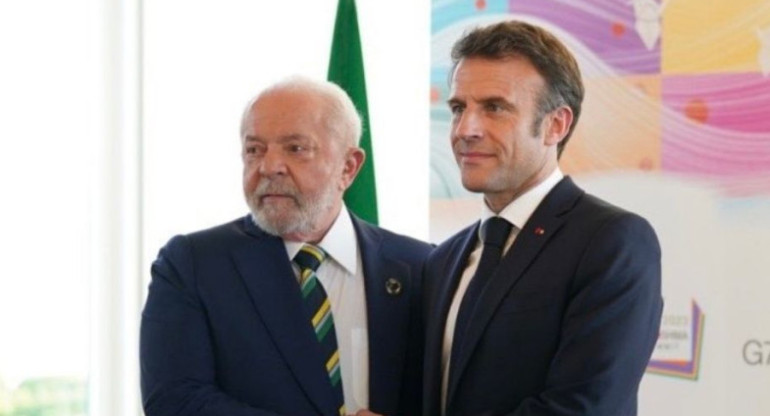 Lula da Silva y Macron. Foto: Reuters