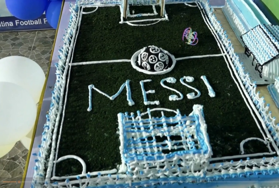 Cumpleaños de Messi en Calcuta. Foto: Rutply.