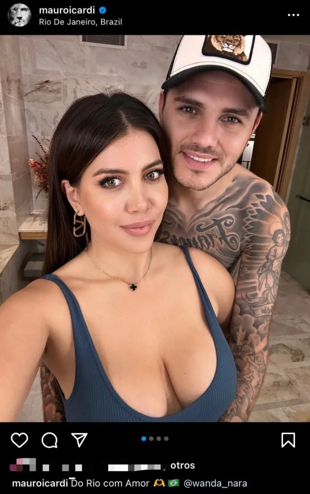 Wanda Nara y Mauro Icardi de vacaciones. Foto: Instagram.