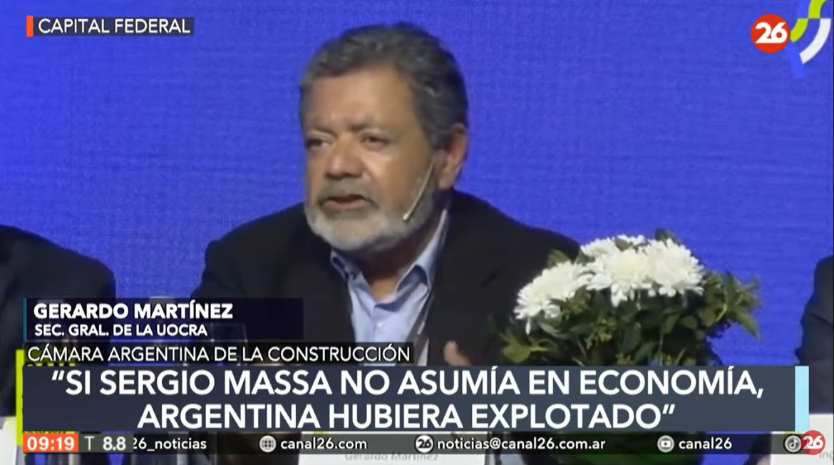 Gerardo Martínez. Foto: Canal 26.