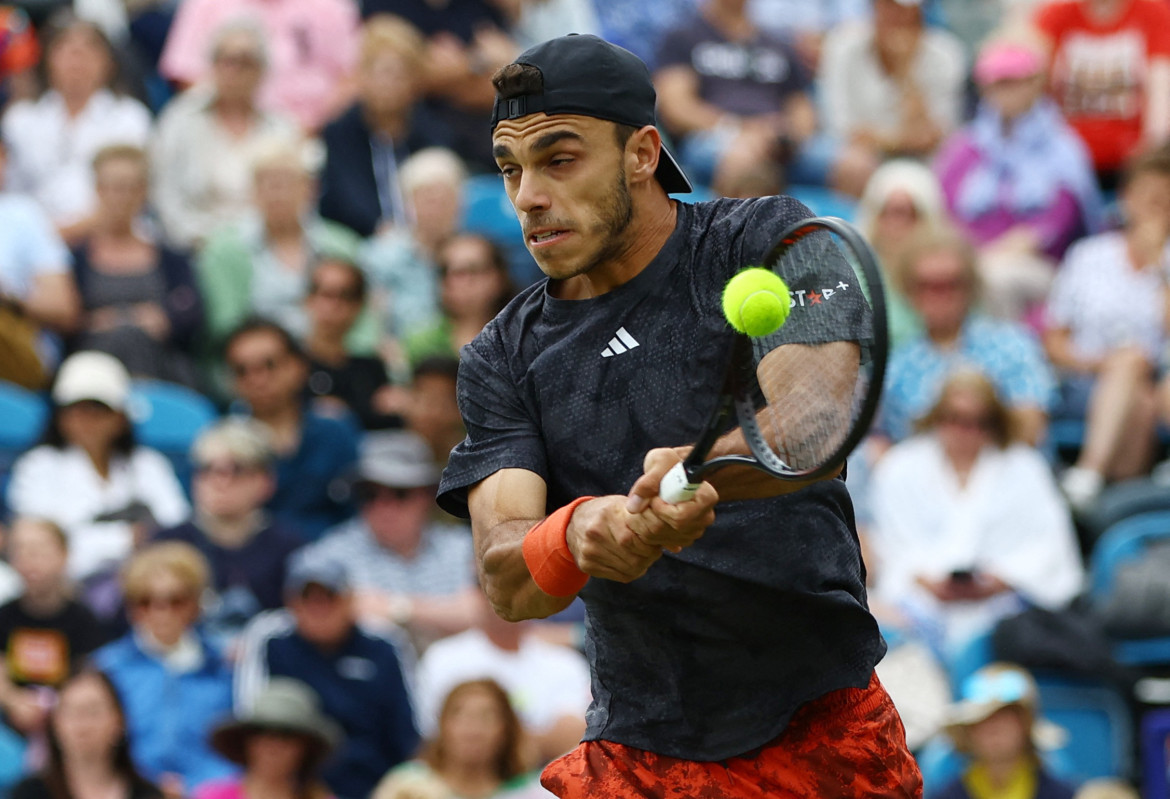 Francisco Cerúndolo en ATP de Eastbourne. Foto: REUTERS.