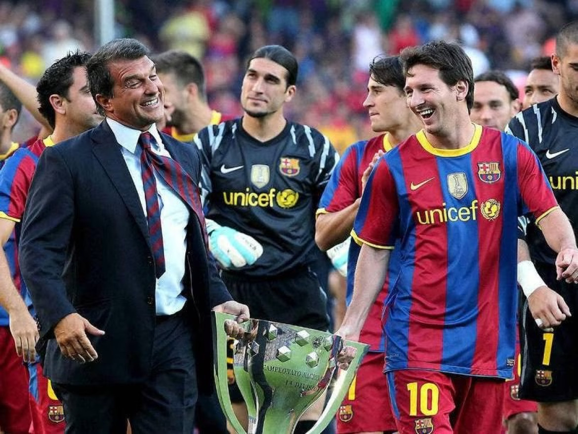 Joan Laporta y Lionel Messi. Foto: Archivo.