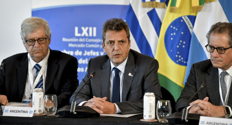 Sergio Massa, en la reunión de Ministros de Exteriores del Mercosur. Foto: EFE.