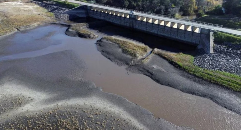 Vista general del embalse de Canelón Grande que abastece de agua potable a Motevideo. Foto: Reuters