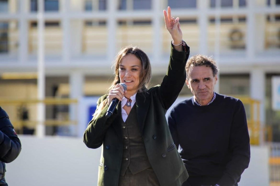 Malena Galmarini,  acto de AySA. Crédito: prensa