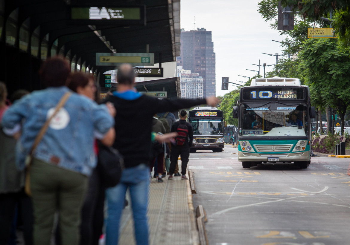 Paro de colectivos de la UTA. Foto: NA