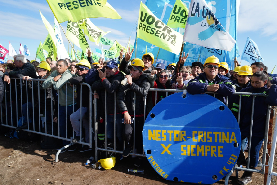 Inauguración del gasoducto Néstor Kirchner. Foto: Télam.