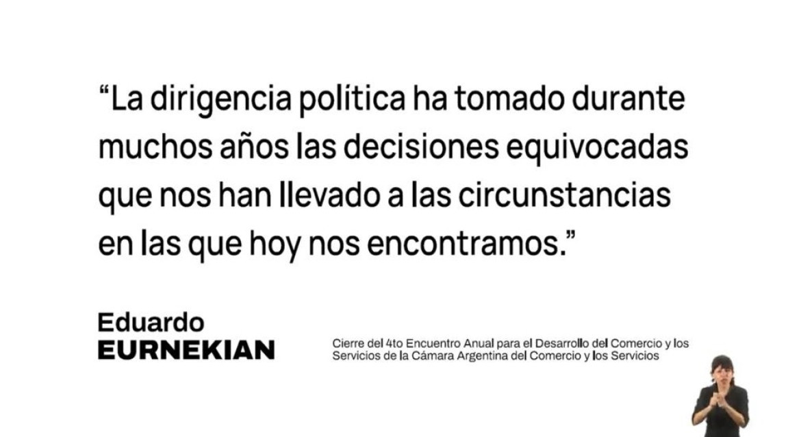 Declaraciones del empresario Eduardo Eurnekian. Foto: redes sociales.