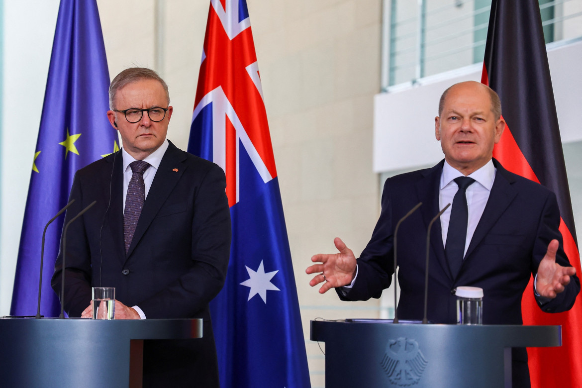 Anthony Albanese y Olaf Scholz, Australia y Alemania. Foto: Reuters.