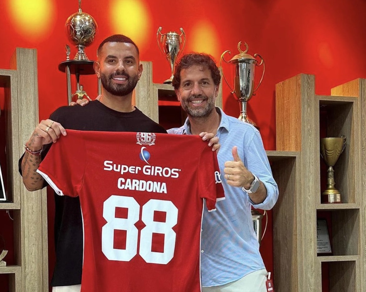 Edwin Cardona en el América de Cali. Foto: @AmericadeCali.