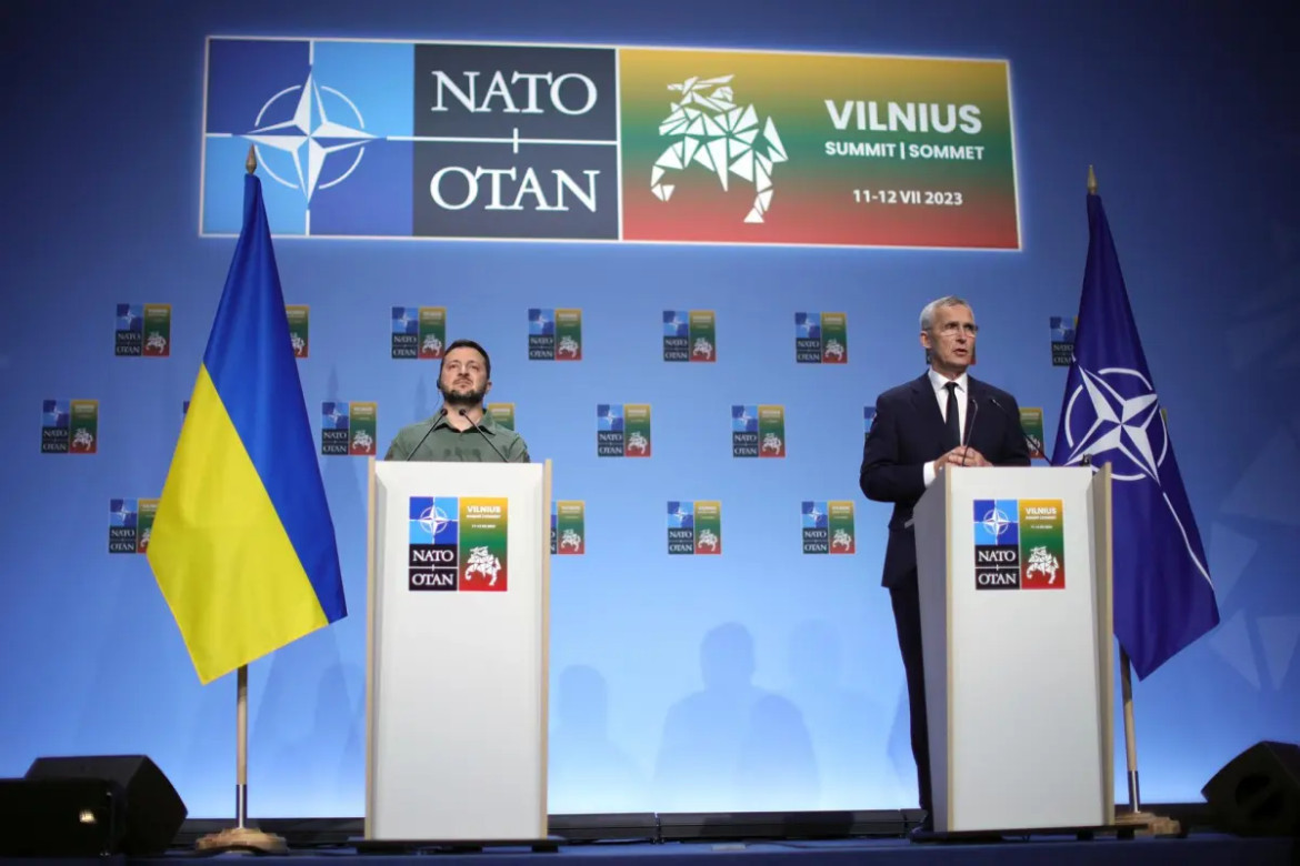 Volodimir Zelenski en la cumbre de OTAN. Foto: EFE
